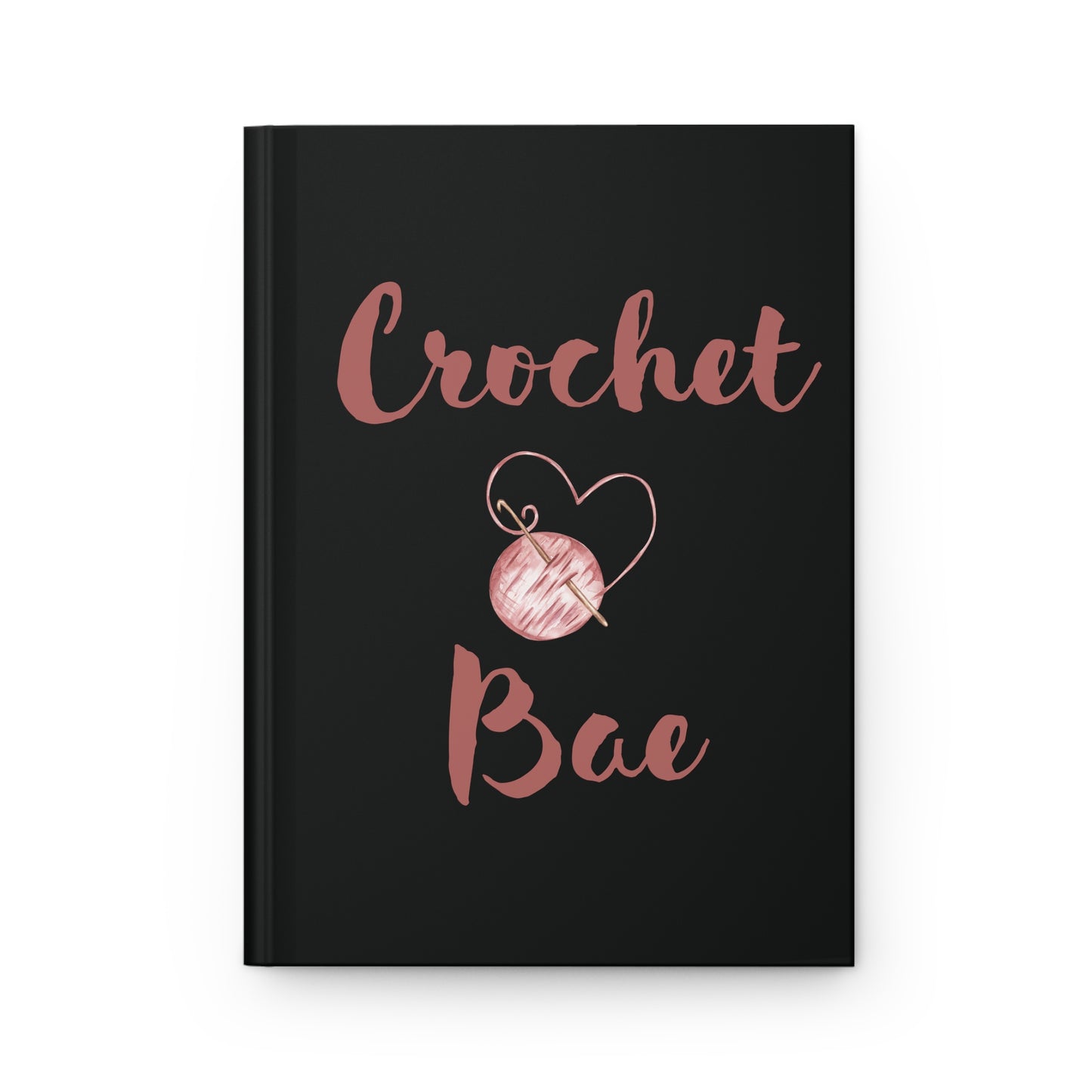 Hardcover Journal - Crochet Bae Yarn Heart Design