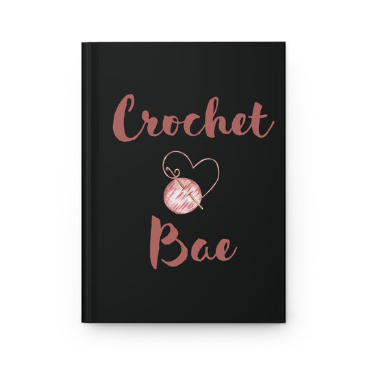 Hardcover Journal - Crochet Bae Yarn Heart Design