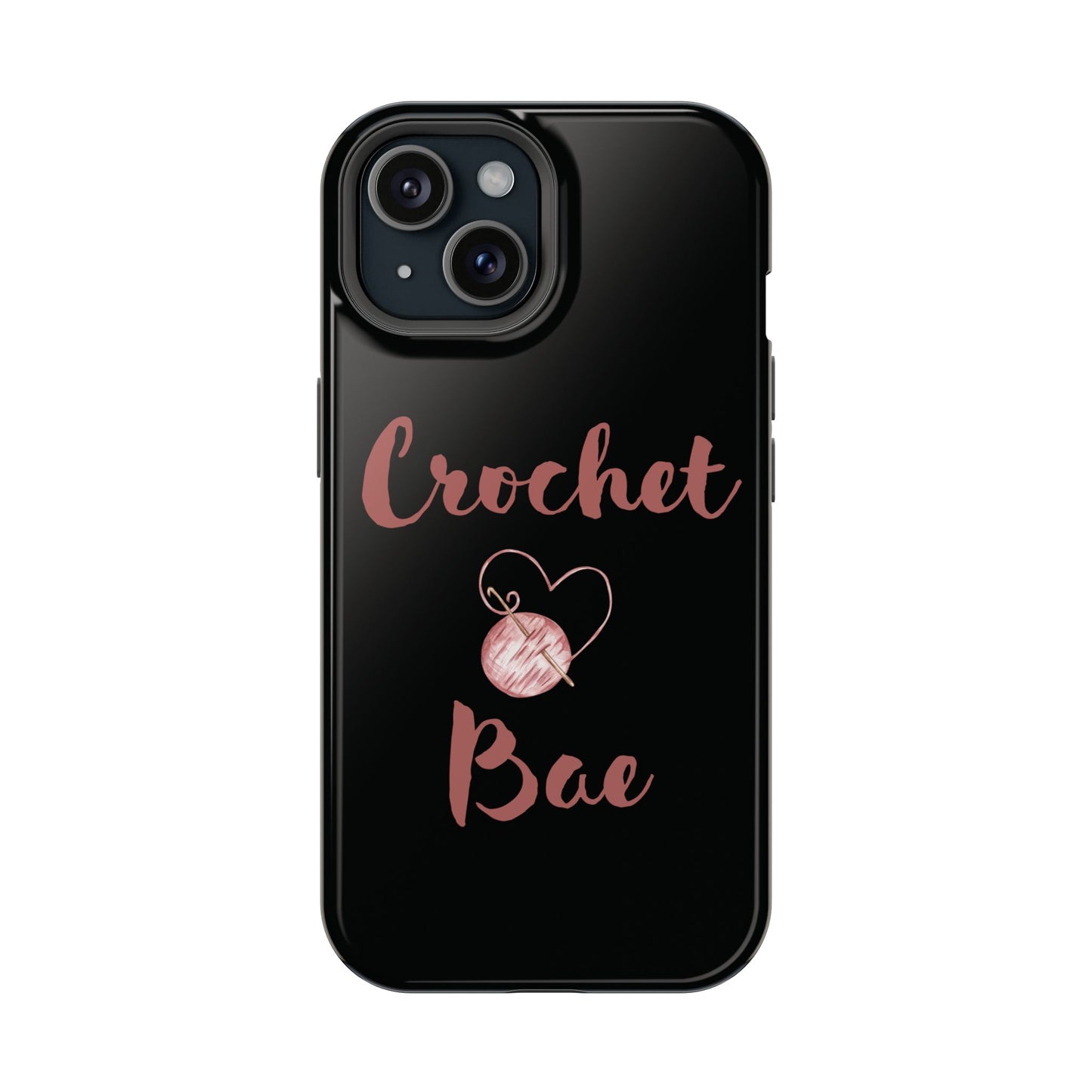 Phone Case - Crochet Bae Design with Heart